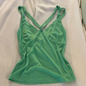 Y2K Green Satin LaSenza Top